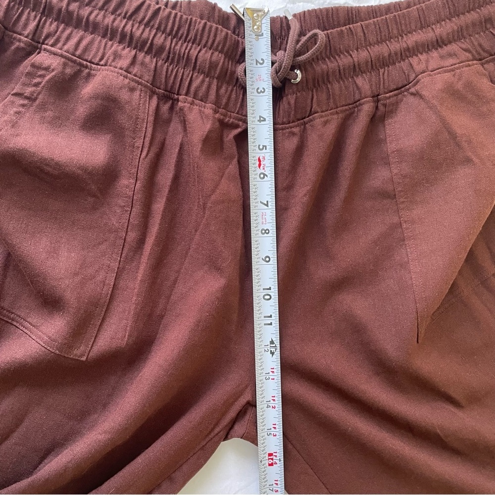 NWOT Never worn Willet Women’s 55% Linen 45% Cotton Brown pants Size 2XL - Picture 6 of 10